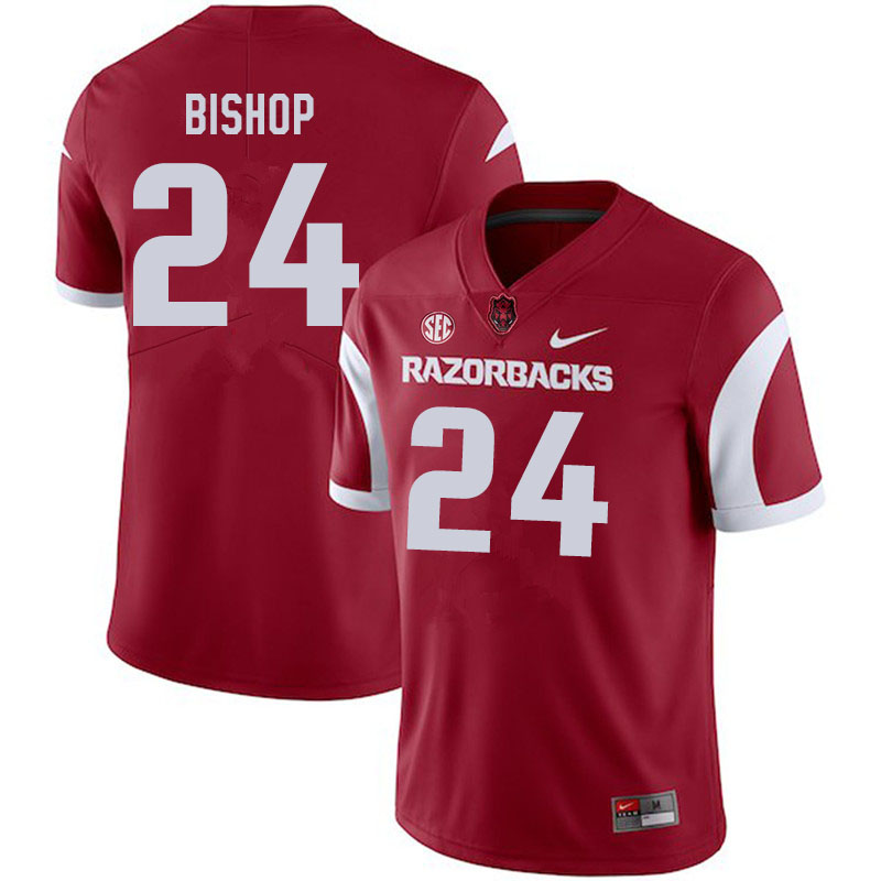 Men #24 LaDarrius Bishop Arkansas Razorbacks College Football Jerseys Sale-Cardinal